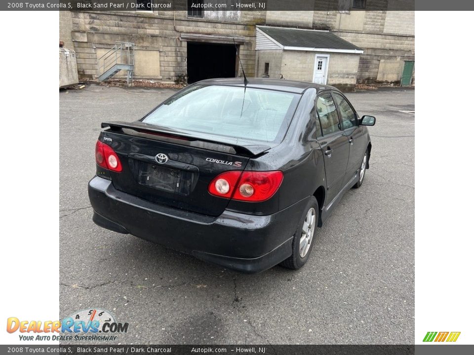 2008 Toyota Corolla S Black Sand Pearl / Dark Charcoal Photo #4