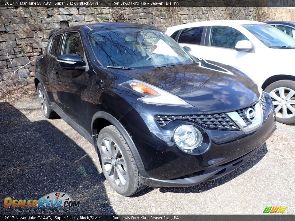 2017 Nissan Juke SV AWD Super Black / Black/Silver Photo #3