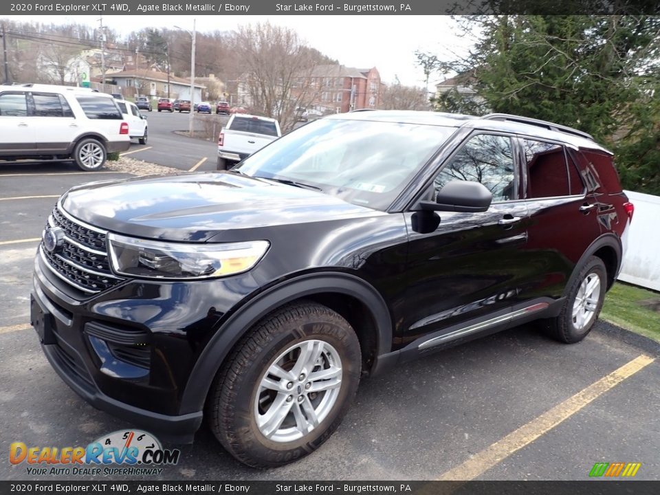 2020 Ford Explorer XLT 4WD Agate Black Metallic / Ebony Photo #1