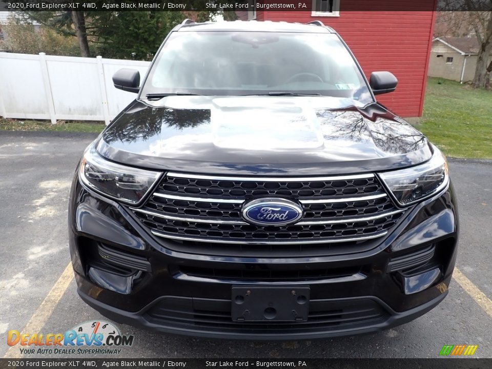 2020 Ford Explorer XLT 4WD Agate Black Metallic / Ebony Photo #2