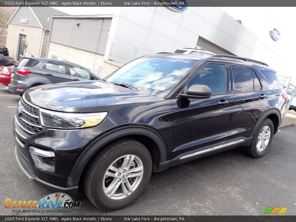 2020 Ford Explorer XLT 4WD Agate Black Metallic / Ebony Photo #1