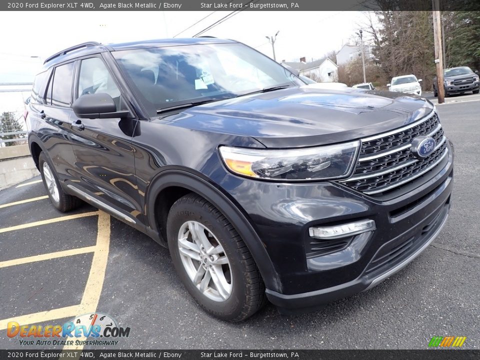 2020 Ford Explorer XLT 4WD Agate Black Metallic / Ebony Photo #2