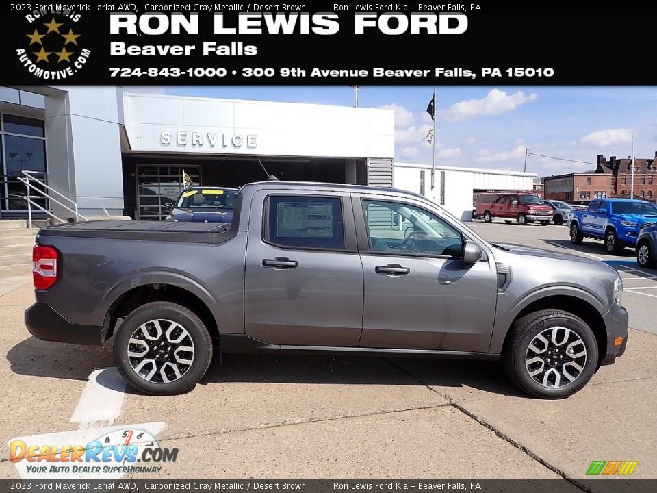 2023 Ford Maverick Lariat AWD Carbonized Gray Metallic / Desert Brown Photo #1