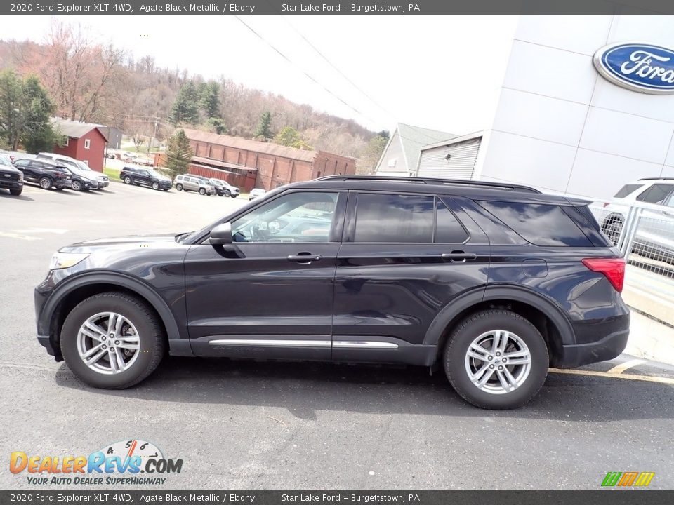 2020 Ford Explorer XLT 4WD Agate Black Metallic / Ebony Photo #5