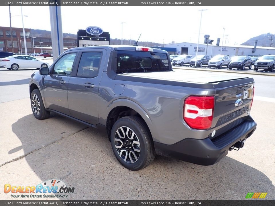 2023 Ford Maverick Lariat AWD Carbonized Gray Metallic / Desert Brown Photo #6