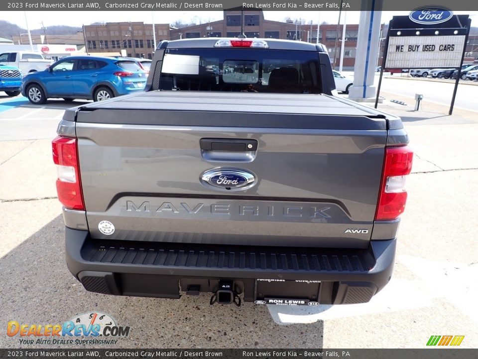 2023 Ford Maverick Lariat AWD Carbonized Gray Metallic / Desert Brown Photo #7