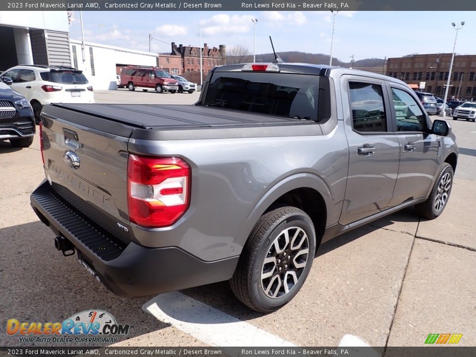 2023 Ford Maverick Lariat AWD Carbonized Gray Metallic / Desert Brown Photo #8