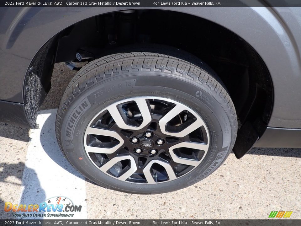 2023 Ford Maverick Lariat AWD Carbonized Gray Metallic / Desert Brown Photo #9