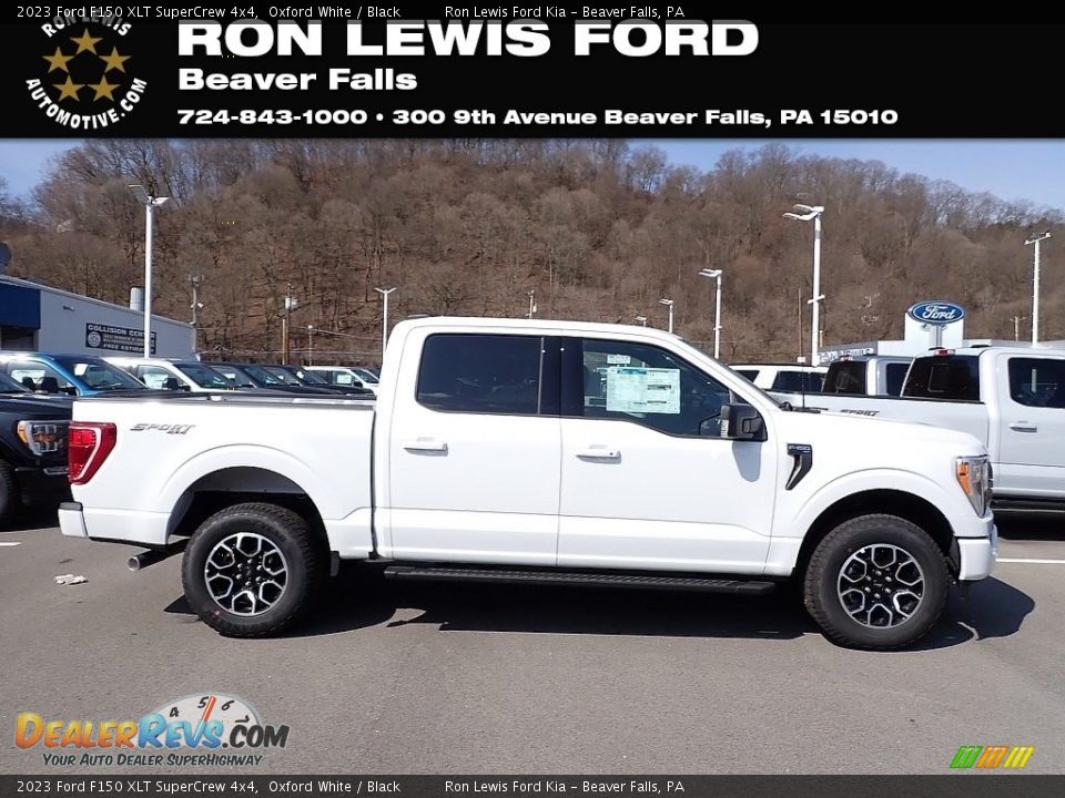 2023 Ford F150 XLT SuperCrew 4x4 Oxford White / Black Photo #1