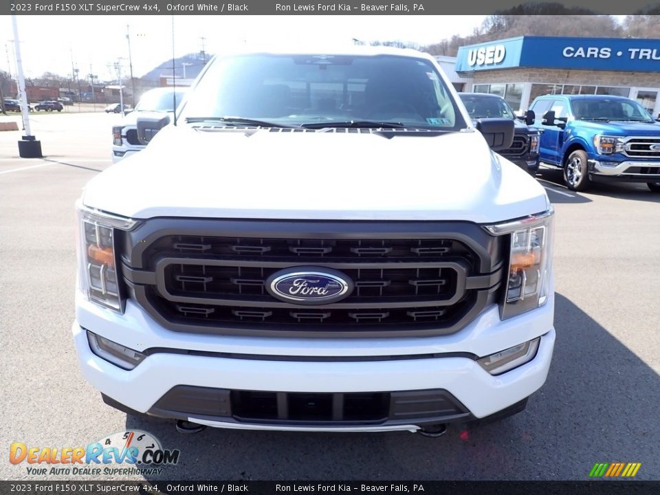 2023 Ford F150 XLT SuperCrew 4x4 Oxford White / Black Photo #3