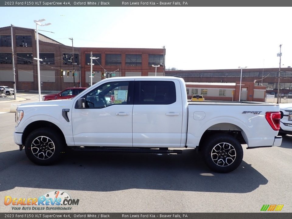 2023 Ford F150 XLT SuperCrew 4x4 Oxford White / Black Photo #5