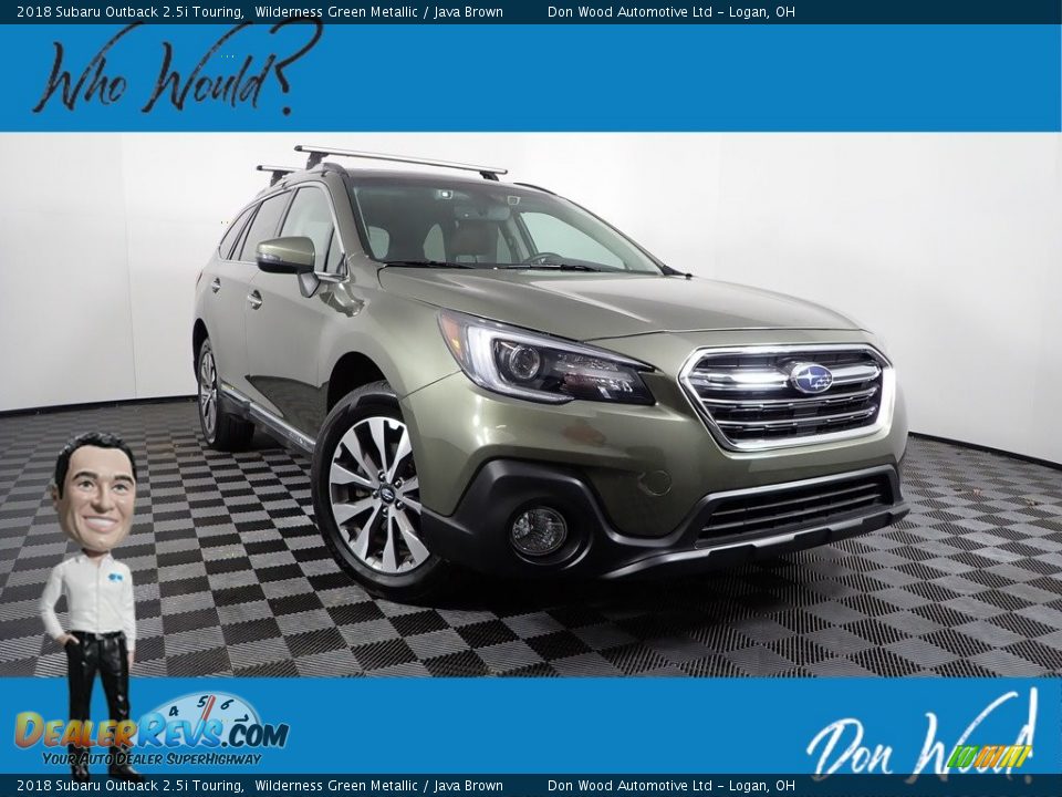2018 Subaru Outback 2.5i Touring Wilderness Green Metallic / Java Brown Photo #1