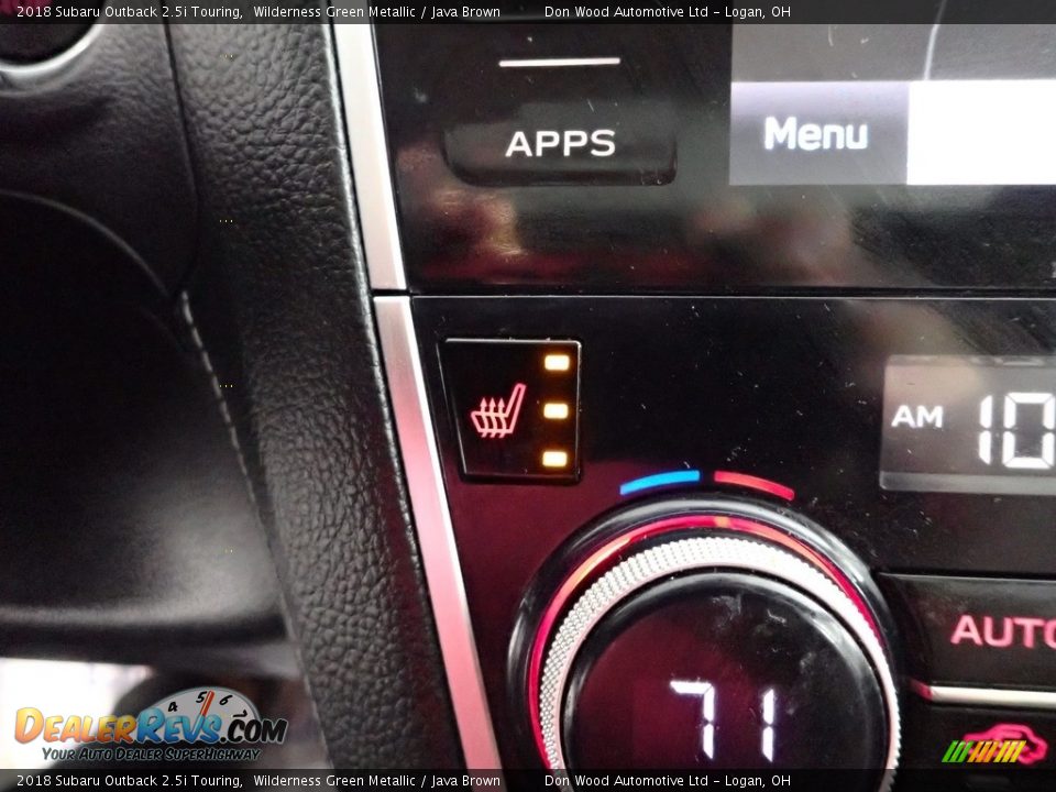 2018 Subaru Outback 2.5i Touring Wilderness Green Metallic / Java Brown Photo #6