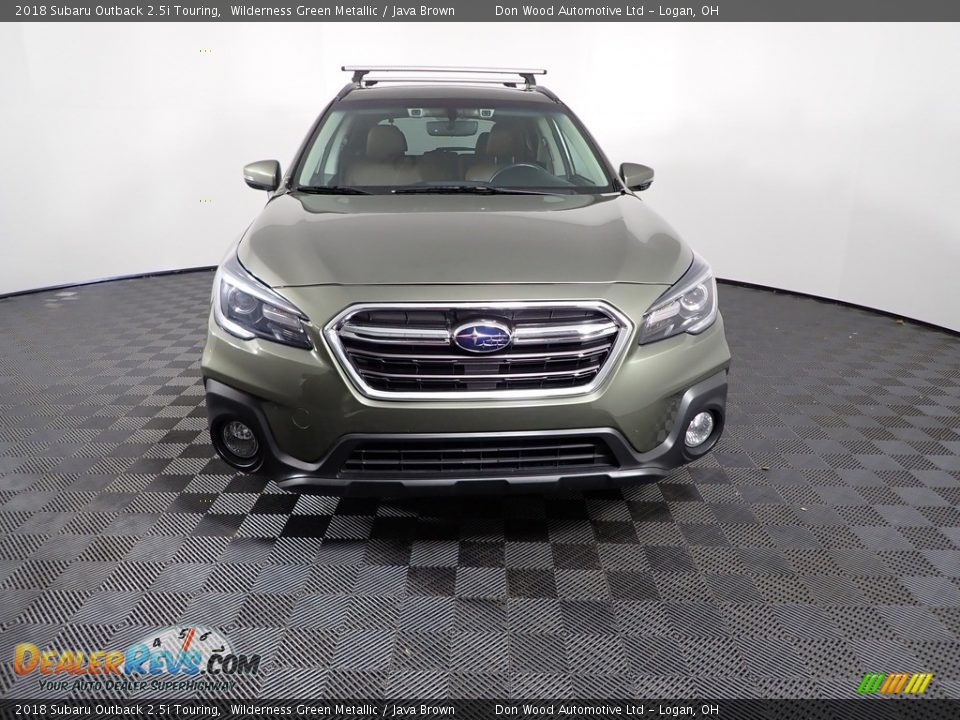 2018 Subaru Outback 2.5i Touring Wilderness Green Metallic / Java Brown Photo #7