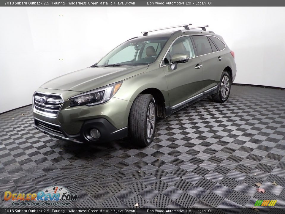 2018 Subaru Outback 2.5i Touring Wilderness Green Metallic / Java Brown Photo #8
