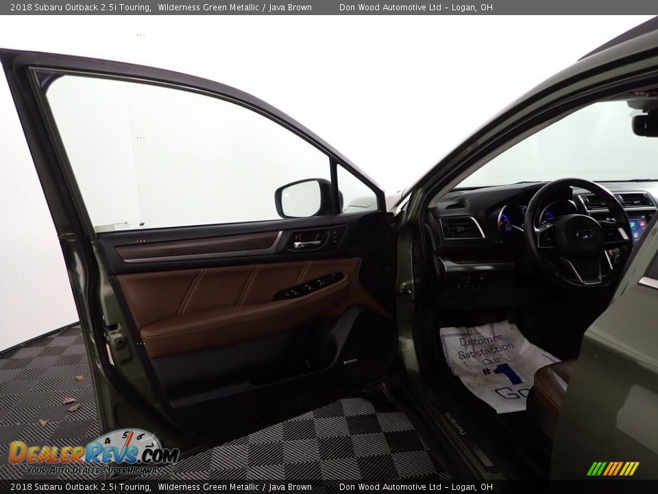 2018 Subaru Outback 2.5i Touring Wilderness Green Metallic / Java Brown Photo #14