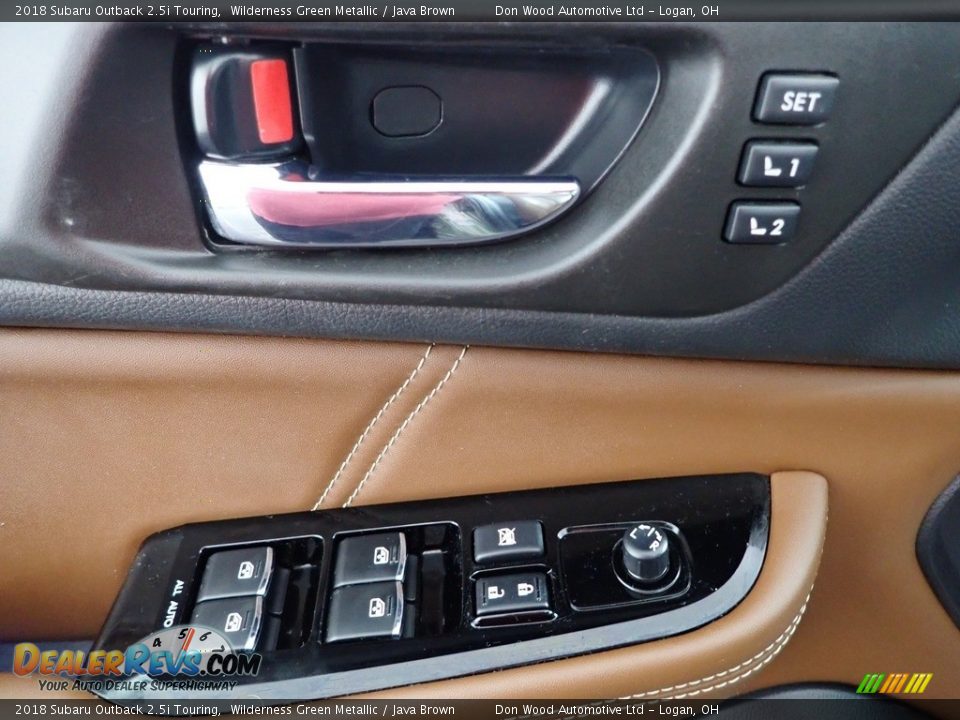 2018 Subaru Outback 2.5i Touring Wilderness Green Metallic / Java Brown Photo #15