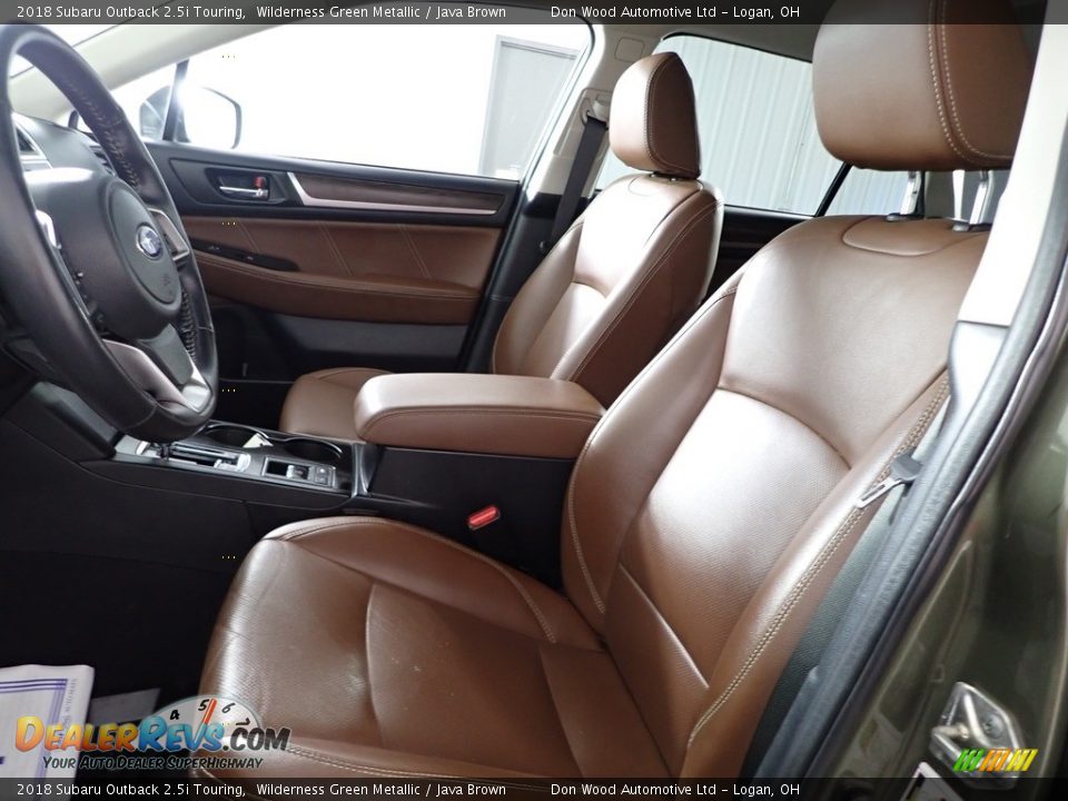 2018 Subaru Outback 2.5i Touring Wilderness Green Metallic / Java Brown Photo #17