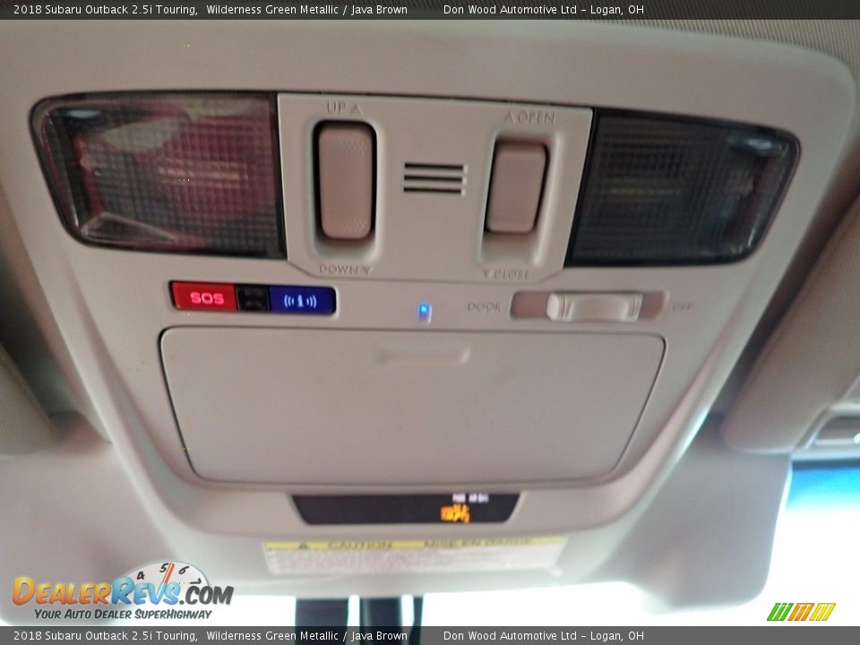 2018 Subaru Outback 2.5i Touring Wilderness Green Metallic / Java Brown Photo #24