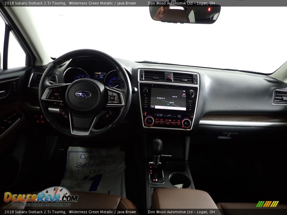 2018 Subaru Outback 2.5i Touring Wilderness Green Metallic / Java Brown Photo #28