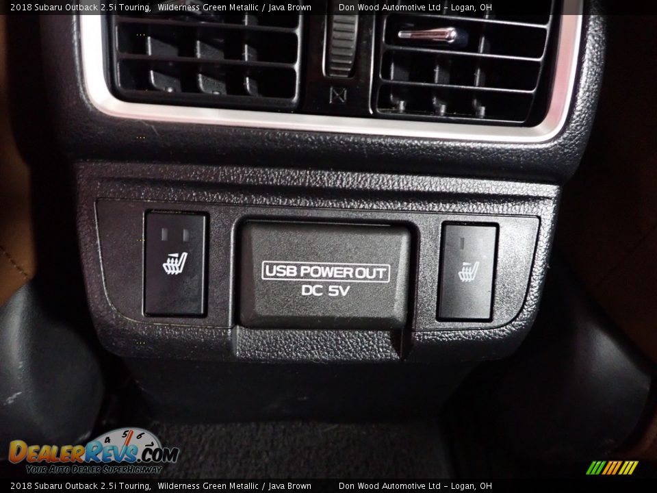 2018 Subaru Outback 2.5i Touring Wilderness Green Metallic / Java Brown Photo #29