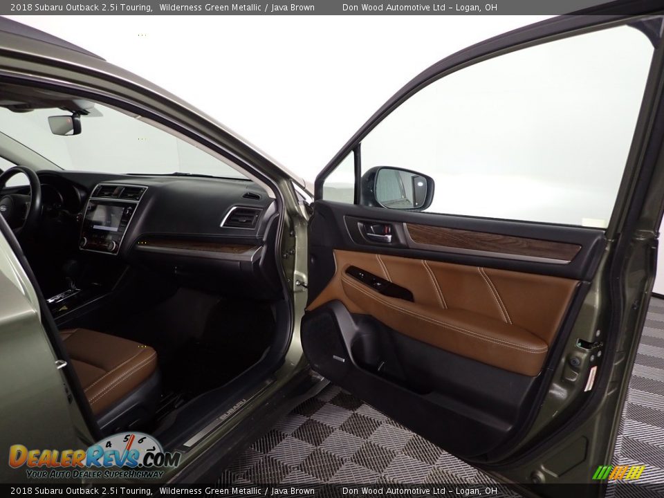 2018 Subaru Outback 2.5i Touring Wilderness Green Metallic / Java Brown Photo #30