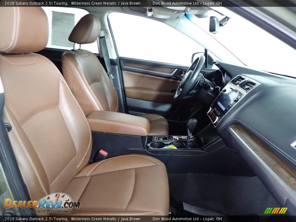2018 Subaru Outback 2.5i Touring Wilderness Green Metallic / Java Brown Photo #31