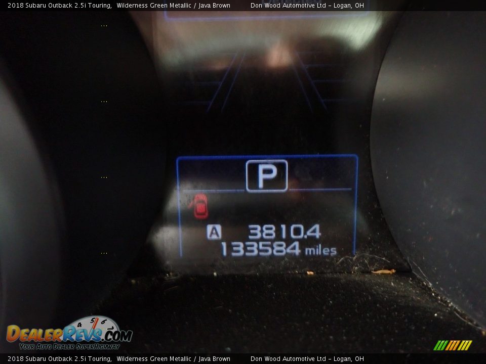 2018 Subaru Outback 2.5i Touring Wilderness Green Metallic / Java Brown Photo #35