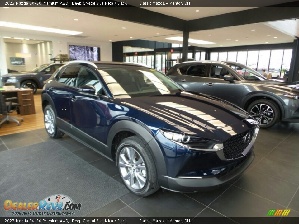 2023 Mazda CX-30 Premium AWD Deep Crystal Blue Mica / Black Photo #1