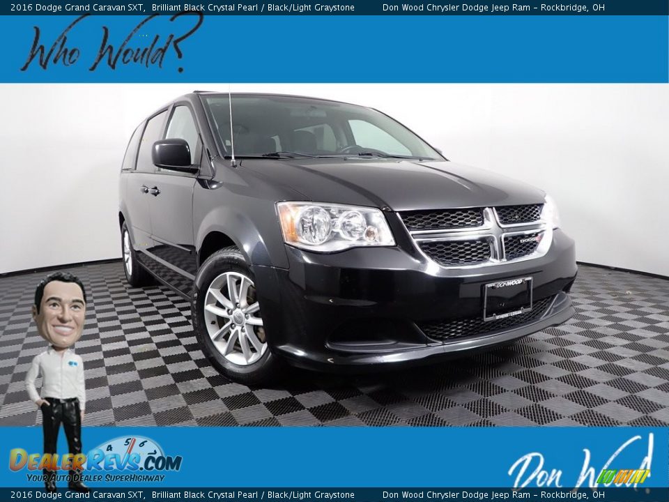 2016 Dodge Grand Caravan SXT Brilliant Black Crystal Pearl / Black/Light Graystone Photo #1