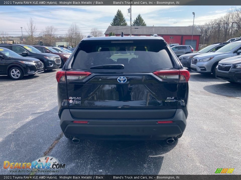 2021 Toyota RAV4 XLE AWD Hybrid Midnight Black Metallic / Black Photo #4