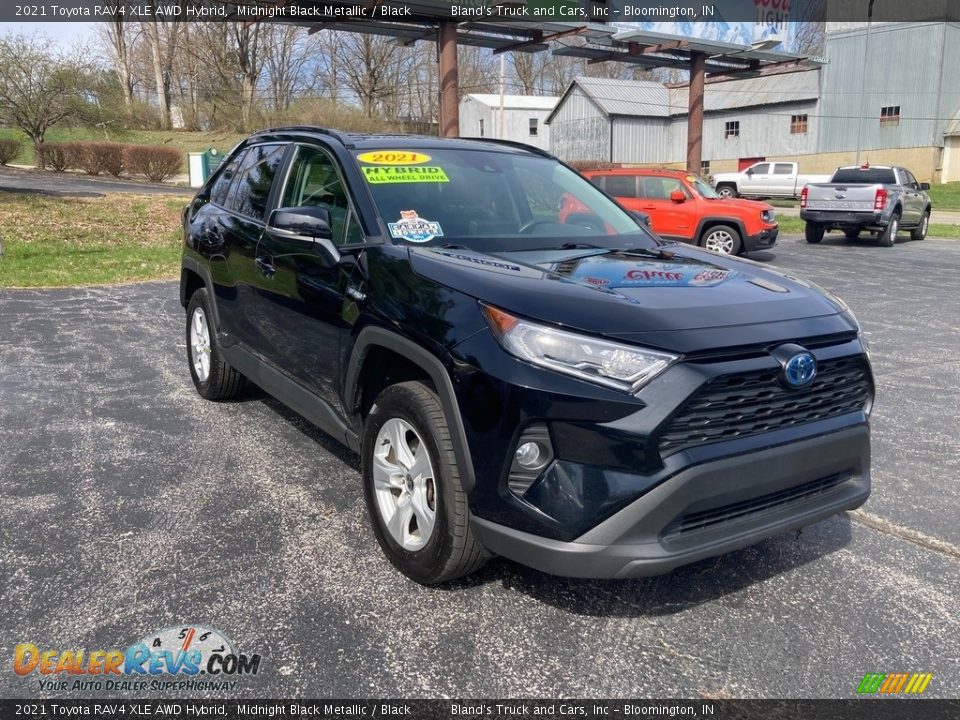 2021 Toyota RAV4 XLE AWD Hybrid Midnight Black Metallic / Black Photo #6