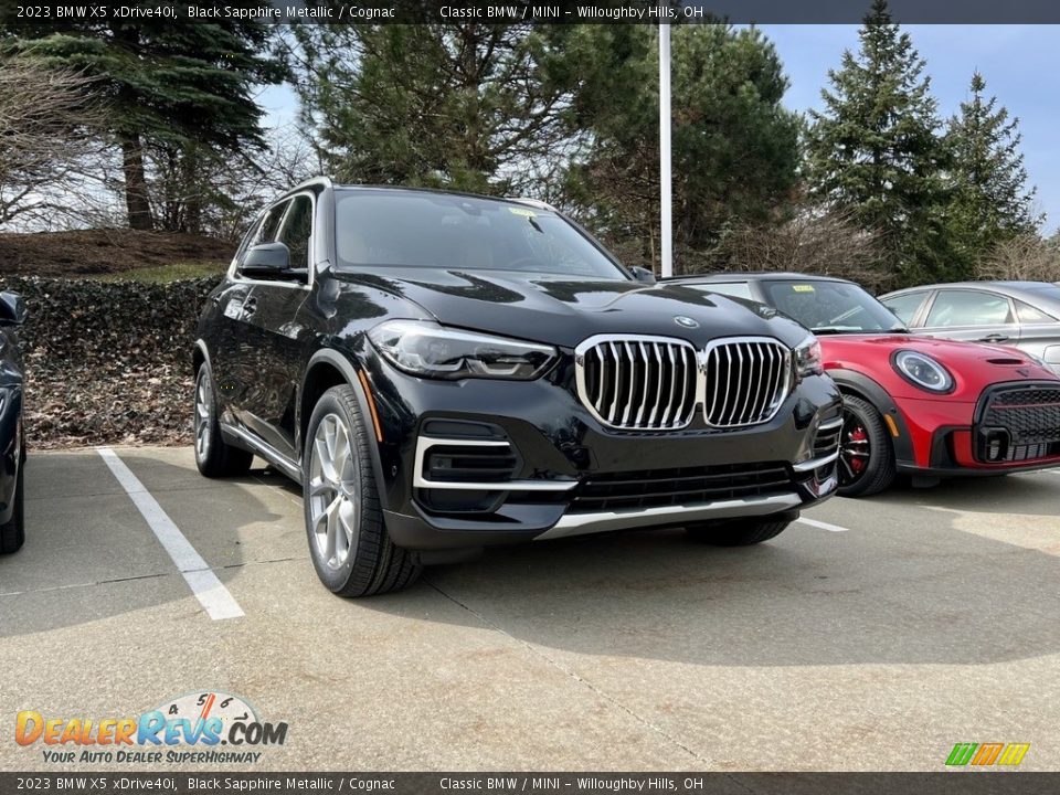 2023 BMW X5 xDrive40i Black Sapphire Metallic / Cognac Photo #1