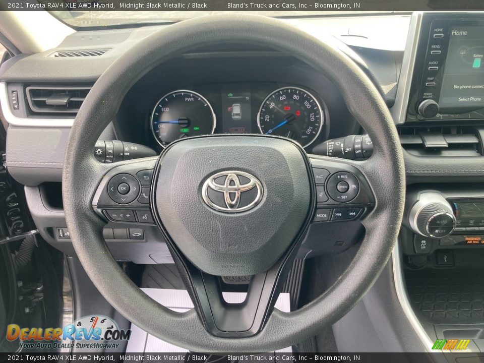 2021 Toyota RAV4 XLE AWD Hybrid Midnight Black Metallic / Black Photo #24