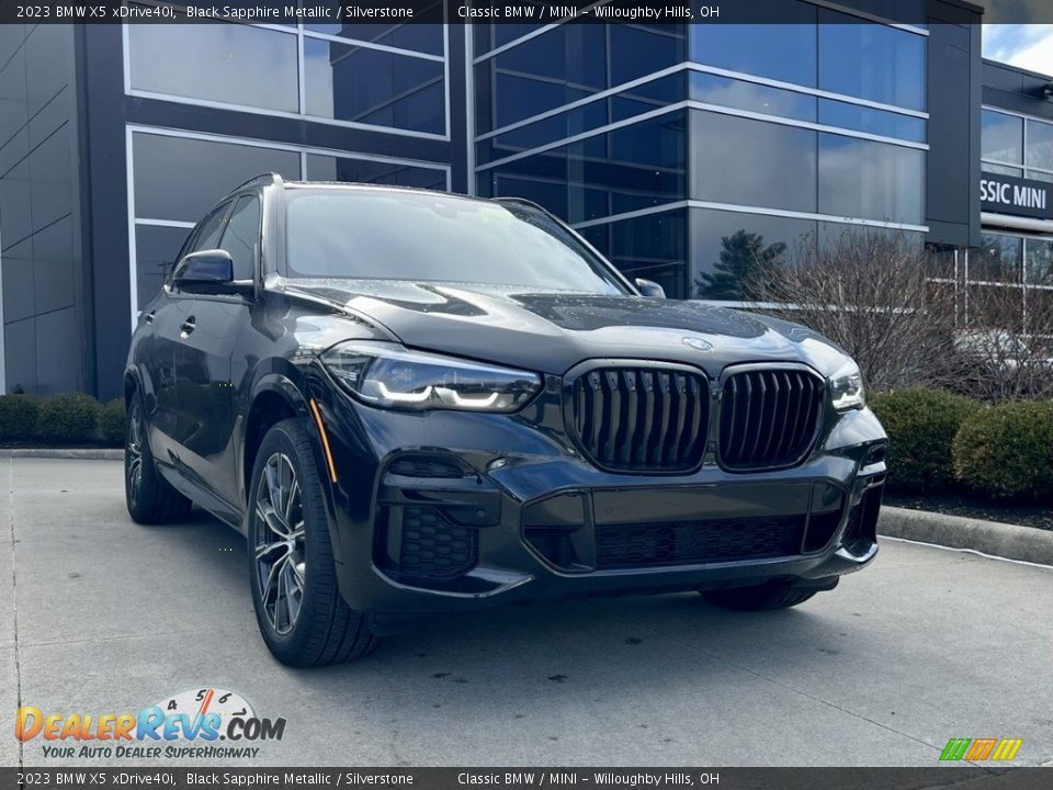 2023 BMW X5 xDrive40i Black Sapphire Metallic / Silverstone Photo #1