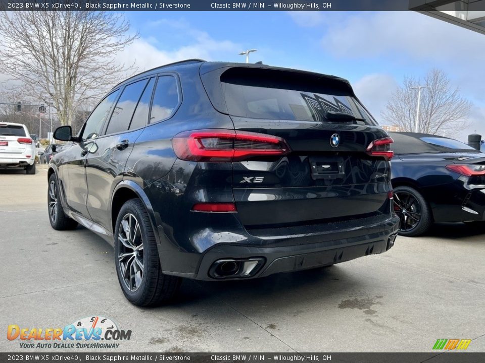 2023 BMW X5 xDrive40i Black Sapphire Metallic / Silverstone Photo #3