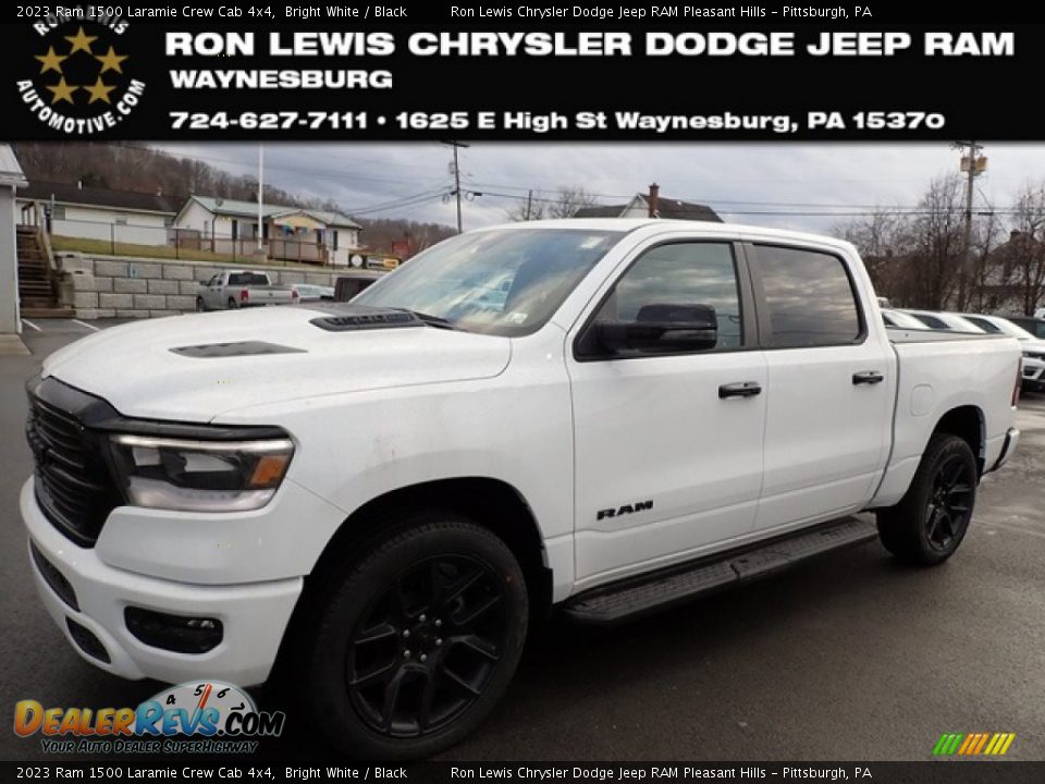 2023 Ram 1500 Laramie Crew Cab 4x4 Bright White / Black Photo #1