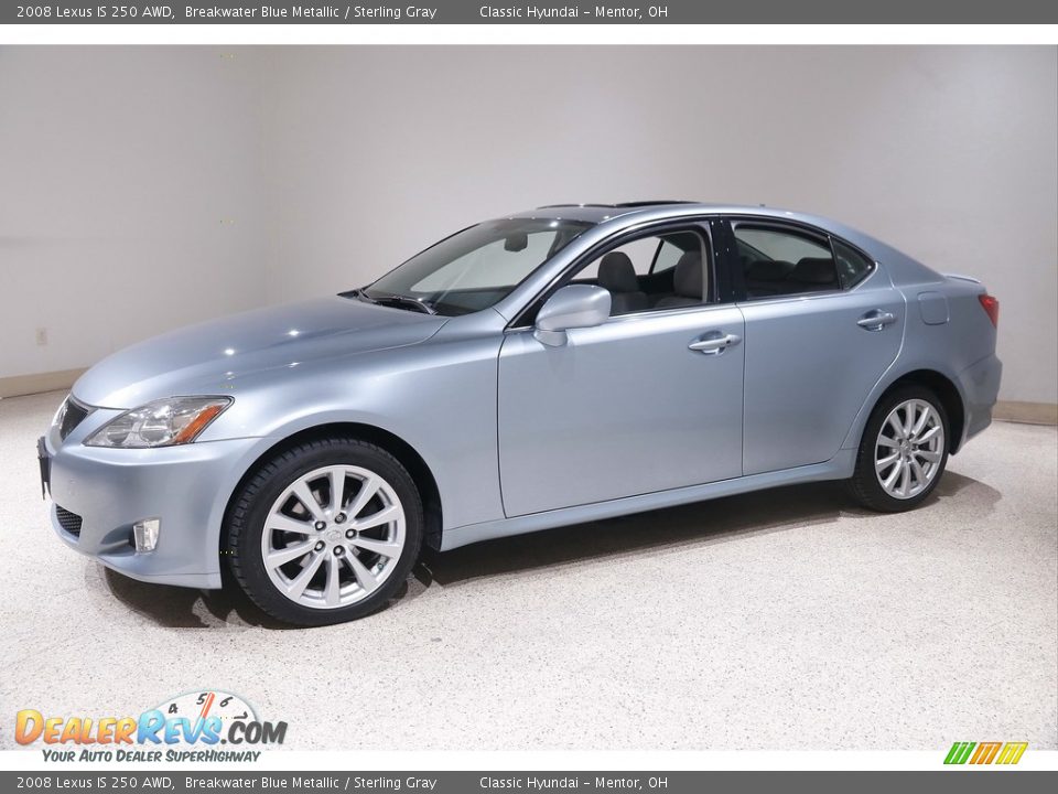 2008 Lexus IS 250 AWD Breakwater Blue Metallic / Sterling Gray Photo #3