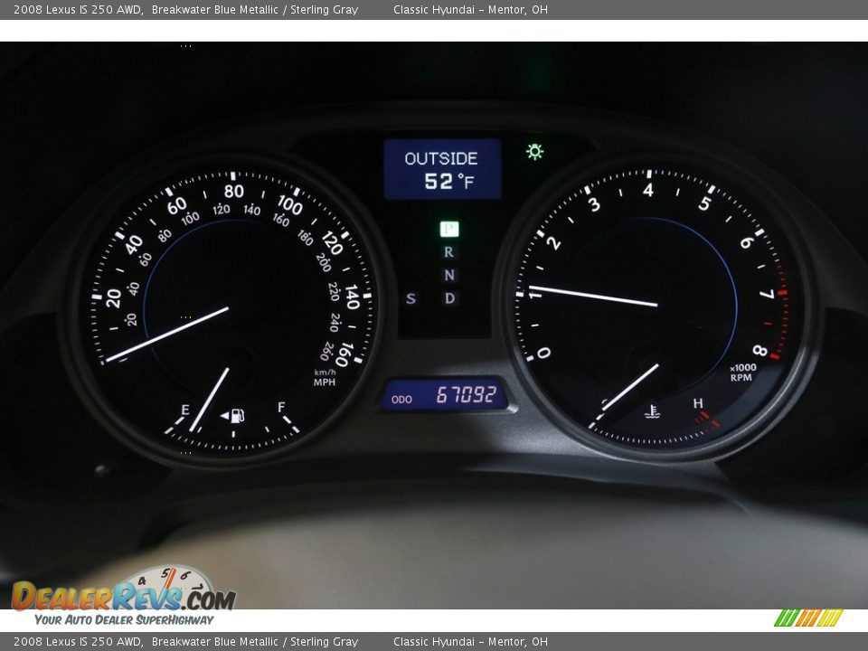 2008 Lexus IS 250 AWD Breakwater Blue Metallic / Sterling Gray Photo #8