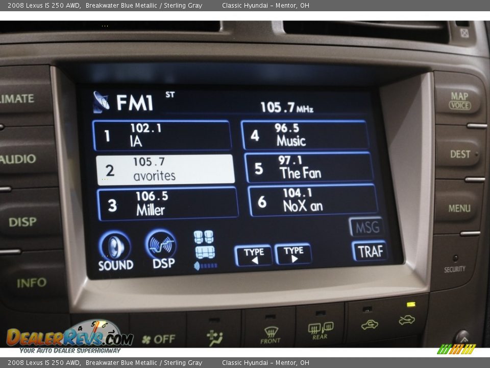2008 Lexus IS 250 AWD Breakwater Blue Metallic / Sterling Gray Photo #11
