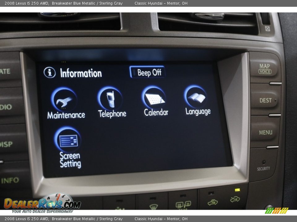2008 Lexus IS 250 AWD Breakwater Blue Metallic / Sterling Gray Photo #13