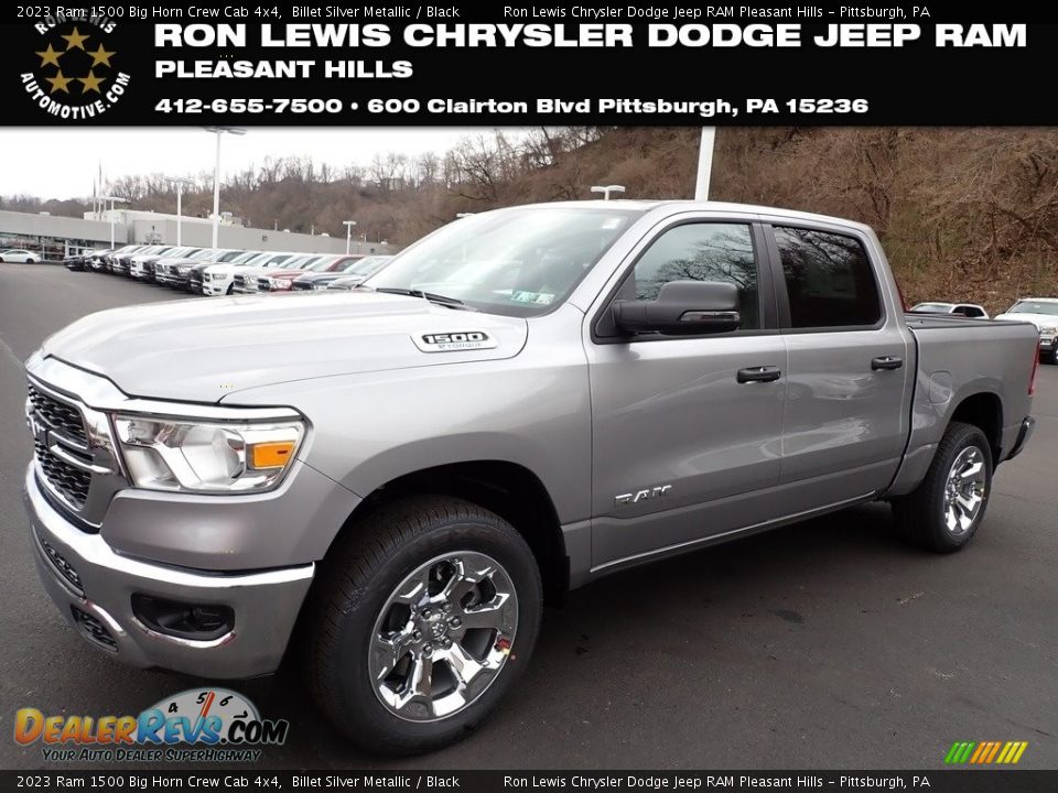 2023 Ram 1500 Big Horn Crew Cab 4x4 Billet Silver Metallic / Black Photo #1