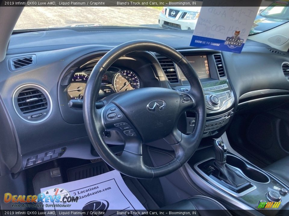 2019 Infiniti QX60 Luxe AWD Liquid Platinum / Graphite Photo #22