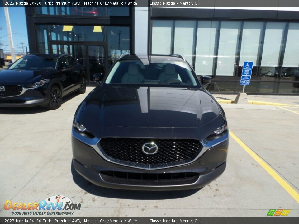2023 Mazda CX-30 Turbo Premium AWD Machine Gray Metallic / White Photo #2