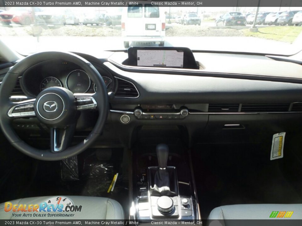 2023 Mazda CX-30 Turbo Premium AWD Machine Gray Metallic / White Photo #3
