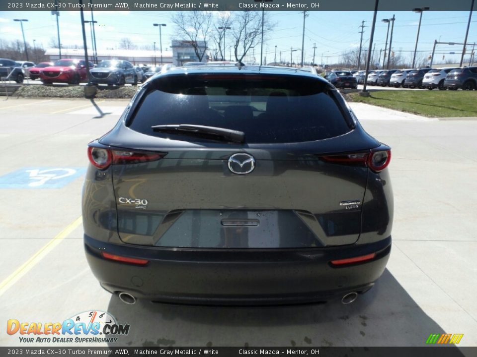2023 Mazda CX-30 Turbo Premium AWD Machine Gray Metallic / White Photo #5