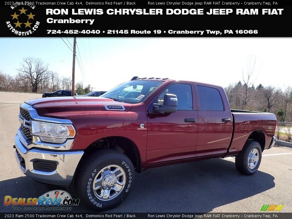 2023 Ram 2500 Tradesman Crew Cab 4x4 Delmonico Red Pearl / Black Photo #1