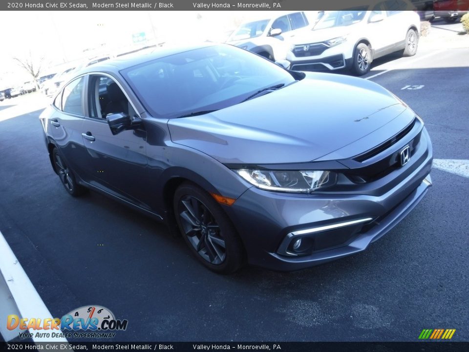 2020 Honda Civic EX Sedan Modern Steel Metallic / Black Photo #6