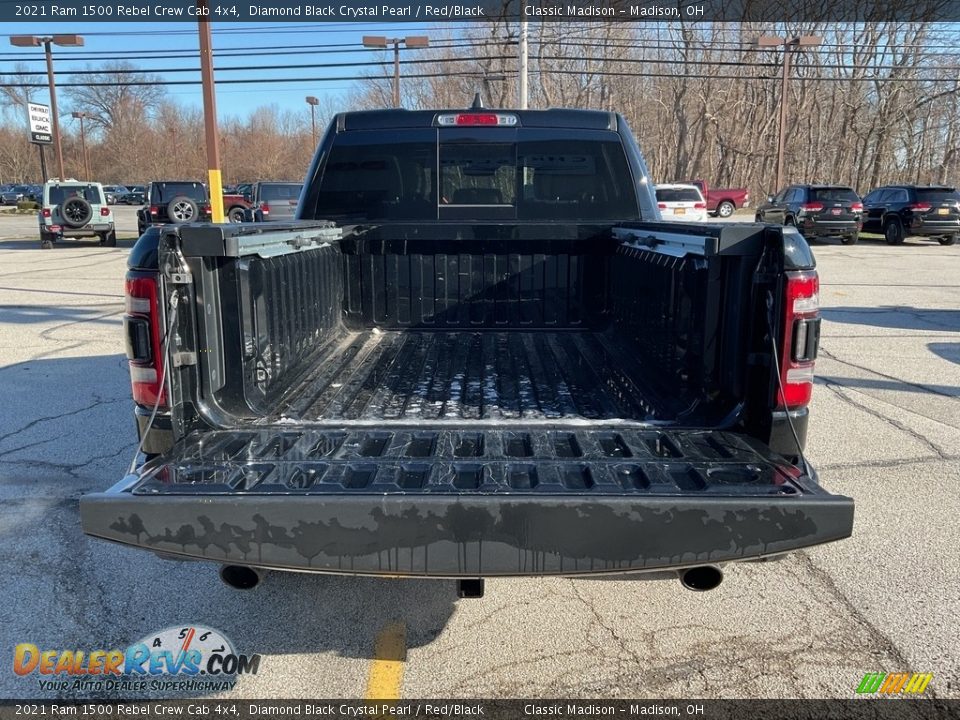 2021 Ram 1500 Rebel Crew Cab 4x4 Diamond Black Crystal Pearl / Red/Black Photo #15