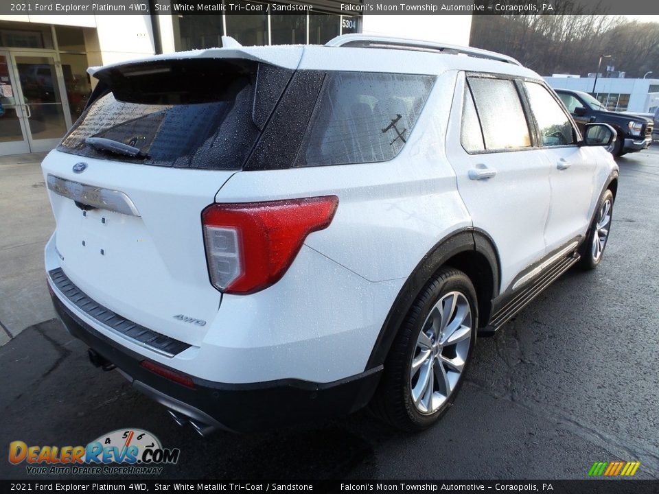 2021 Ford Explorer Platinum 4WD Star White Metallic Tri-Coat / Sandstone Photo #2